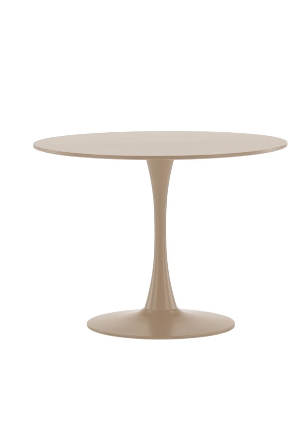 VENTURE DESIGN Glade spisebord, rund - beige MDF og st�l (�100x75)