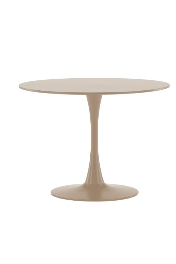 VENTURE DESIGN Glade spisebord, rund - beige MDF og st�l (�100x75)