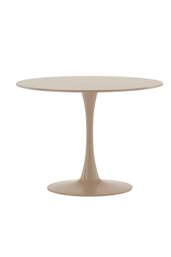 VENTURE DESIGN Glade spisebord, rund - beige MDF og st�l (�100x75)