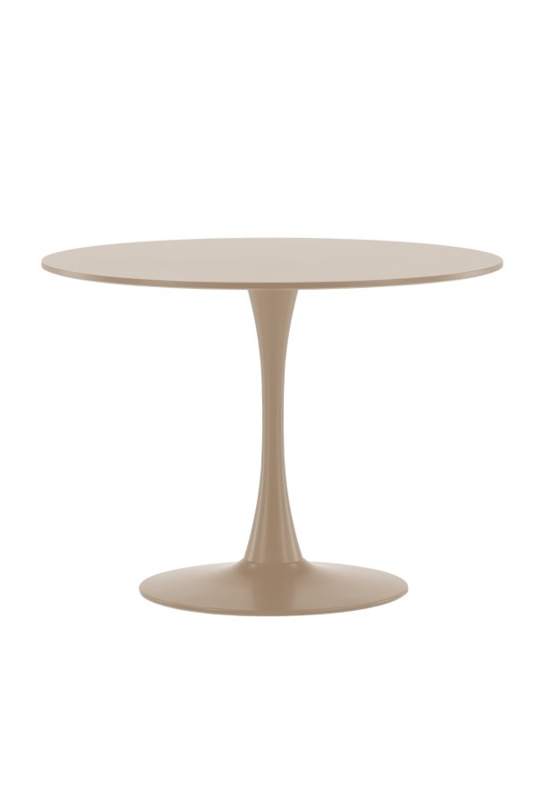 VENTURE DESIGN Glade spisebord, rund - beige MDF og st�l (�100x75)