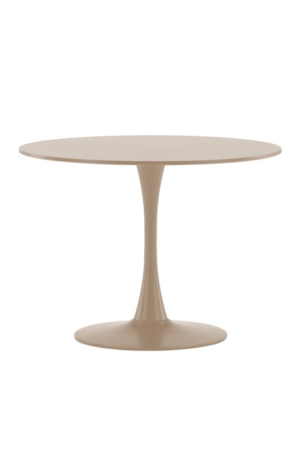 VENTURE DESIGN Glade spisebord, rund - beige MDF og st�l (�100x75)
