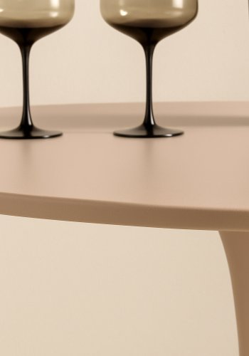 VENTURE DESIGN Glade spisebord, rund - beige MDF og st�l (�100x75)