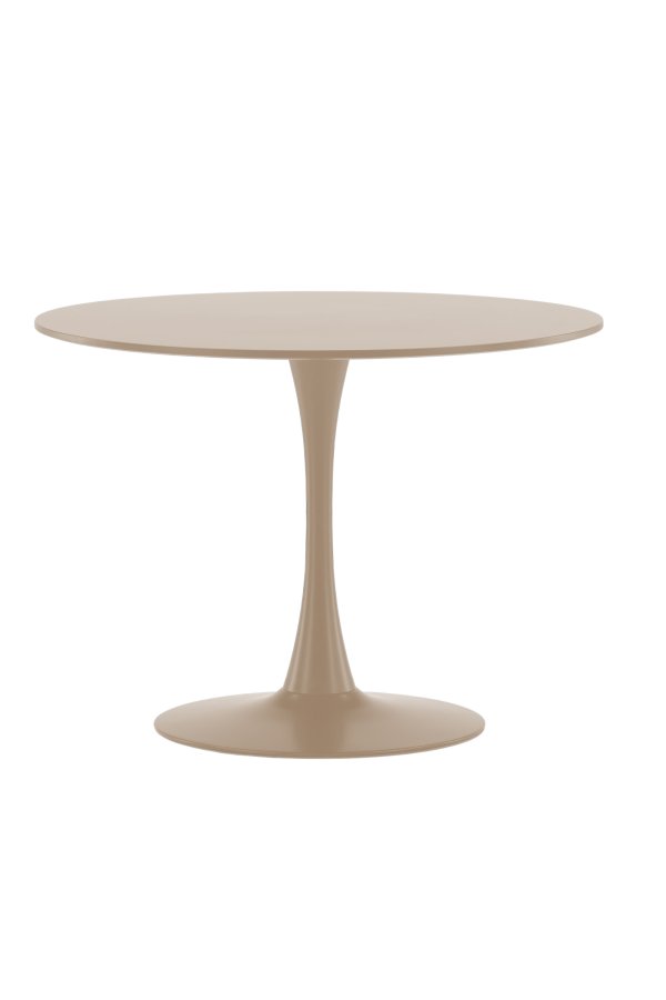 VENTURE DESIGN Glade spisebord, rund - beige MDF og st�l (�100x75)