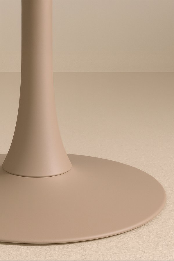 VENTURE DESIGN Glade spisebord, rund - beige MDF og st�l (�100x75)