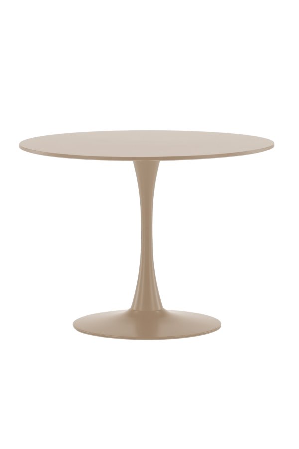VENTURE DESIGN Glade spisebord, rund - beige MDF og st�l (�100x75)