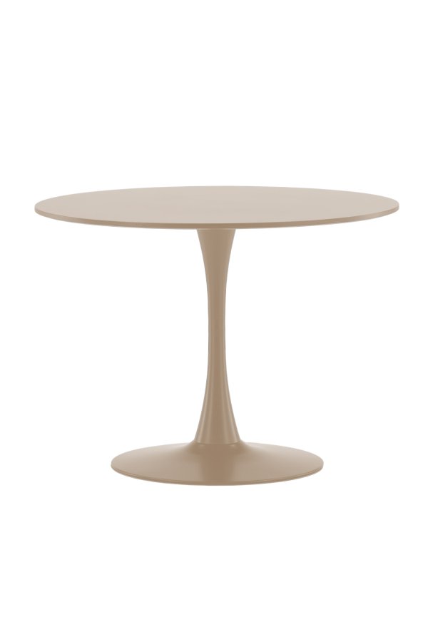 VENTURE DESIGN Glade spisebord, rund - beige MDF og st�l (�100x75)