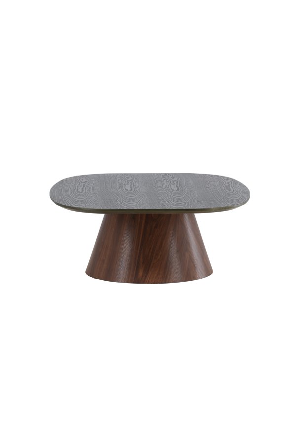 VENTURE DESIGN Lanzo sofabord 120x92,5x39 cm - MDF med 3D-papir / moccaben / gr�n top