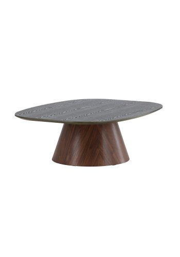 VENTURE DESIGN Lanzo sofabord 120x92,5x39 cm - MDF med 3D-papir / moccaben / gr�n top