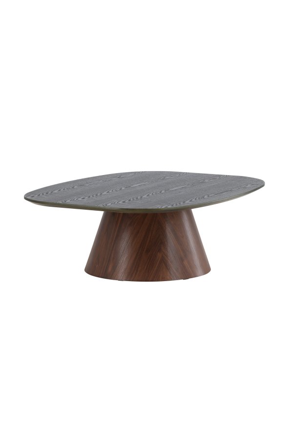 VENTURE DESIGN Lanzo sofabord 120x92,5x39 cm - MDF med 3D-papir / moccaben / gr�n top