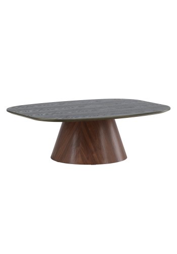 VENTURE DESIGN Lanzo sofabord 120x92,5x39 cm - MDF med 3D-papir / moccaben / gr�n top