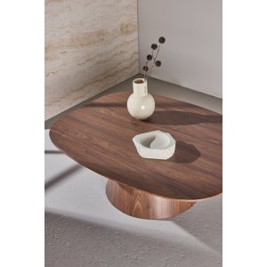 VENTURE DESIGN Lanzo sofabord 120x92,5x39 cm - MDF med 3D-papir / Mocca