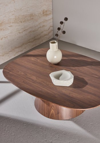 VENTURE DESIGN Lanzo sofabord, rektangul�r - MDF med mocca 3D-papir (120x92,5x39)