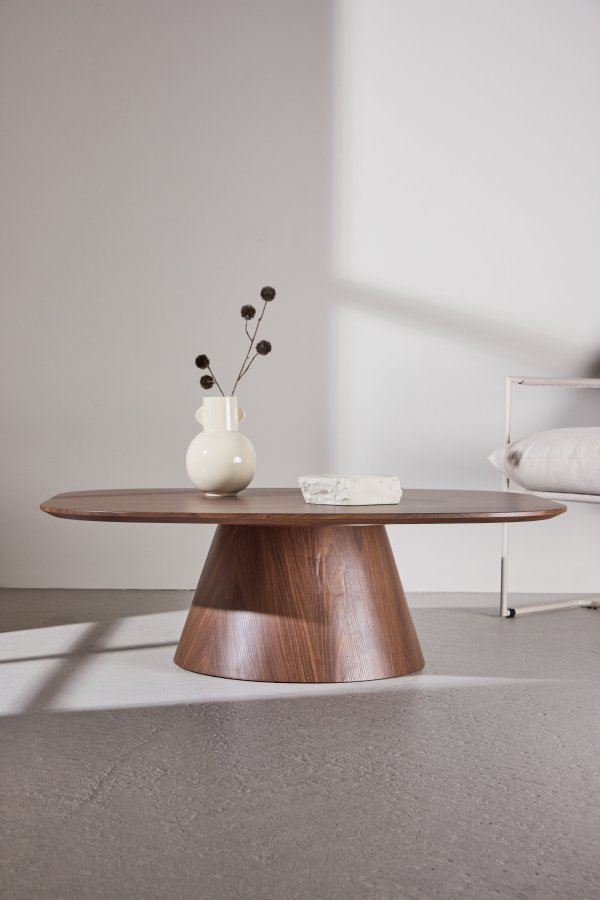 VENTURE DESIGN Lanzo sofabord 120x92,5x39 cm - MDF med 3D-papir / Mocca