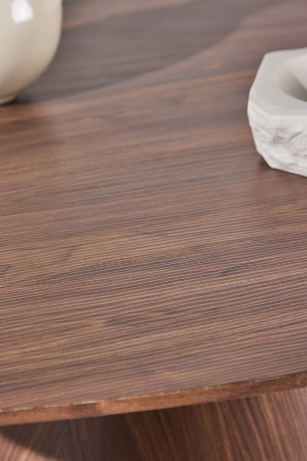 VENTURE DESIGN Lanzo sofabord 120x92,5x39 cm - MDF med 3D-papir / Mocca