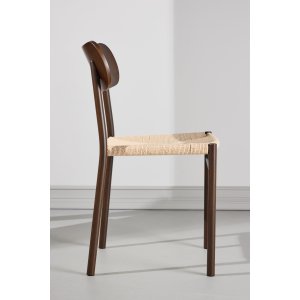 VENTURE DESIGN Polly spisebordsstol 88x42x55 cm - Metal+krydsfiner Mocca maling / Beige reb