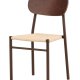 VENTURE DESIGN Polly spisebordsstol 88x42x55 cm - Metal+krydsfiner Mocca maling / Beige reb