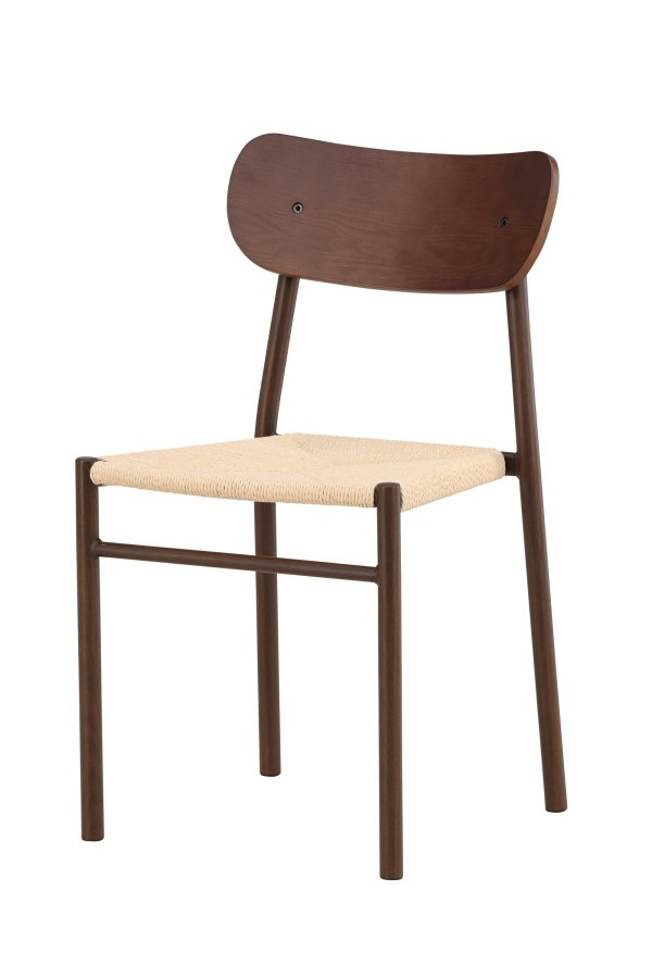 VENTURE DESIGN Polly spisebordsstol 88x42x55 cm - Metal+krydsfiner Mocca maling / Beige reb