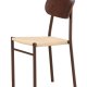VENTURE DESIGN Polly spisebordsstol 88x42x55 cm - Metal+krydsfiner Mocca maling / Beige reb