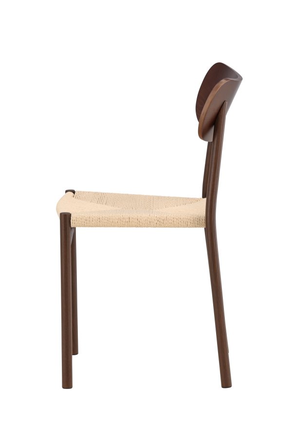 VENTURE DESIGN Polly spisebordsstol 88x42x55 cm - Metal+krydsfiner Mocca maling / Beige reb