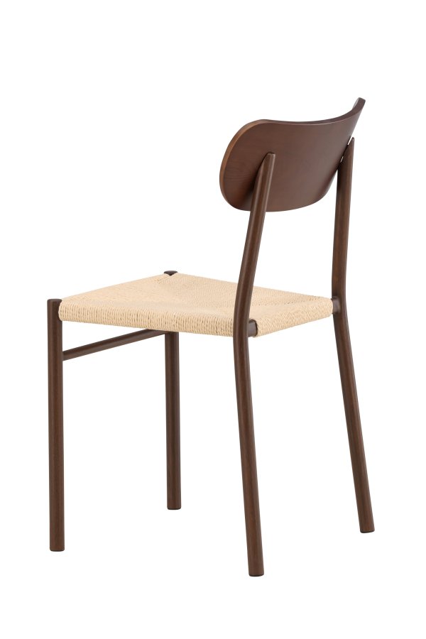 VENTURE DESIGN Polly spisebordsstol 88x42x55 cm - Metal+krydsfiner Mocca maling / Beige reb