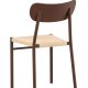 VENTURE DESIGN Polly spisebordsstol 88x42x55 cm - Metal+krydsfiner Mocca maling / Beige reb
