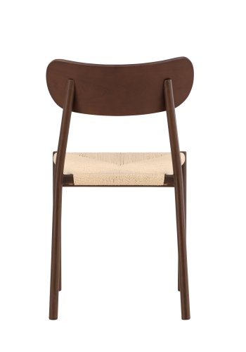 VENTURE DESIGN Polly spisebordsstol 88x42x55 cm - Metal+krydsfiner Mocca maling / Beige reb