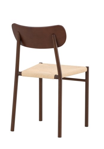 VENTURE DESIGN Polly spisebordsstol 88x42x55 cm - Metal+krydsfiner Mocca maling / Beige reb