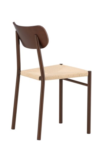 VENTURE DESIGN Polly spisebordsstol 88x42x55 cm - Metal+krydsfiner Mocca maling / Beige reb