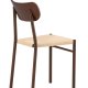 VENTURE DESIGN Polly spisebordsstol 88x42x55 cm - Metal+krydsfiner Mocca maling / Beige reb