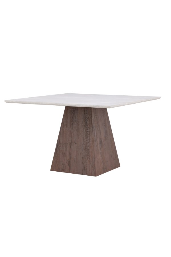 VENTURE DESIGN Cael firkantet spisebord 120x120x75 cm - MDF 3D papir mocca / stenlook