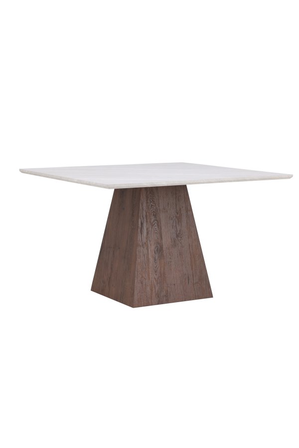 VENTURE DESIGN Cael firkantet spisebord 120x120x75 cm - MDF 3D papir mocca / stenlook