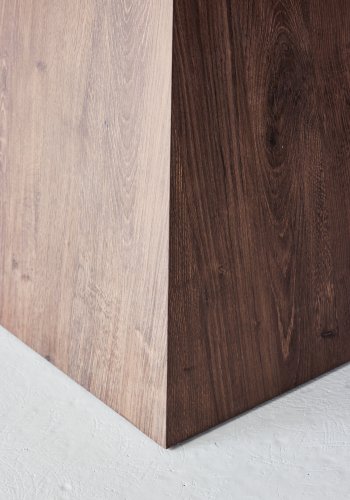 VENTURE DESIGN Cael spisebord, kvadratisk - MDF med stenlook og mocca 3D papir (120x120x75)