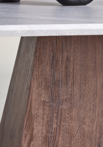 VENTURE DESIGN Cael Couchtisch 80x80x45 cm - MDF 3D Papier Mocca / Steinoptik