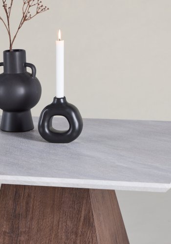 VENTURE DESIGN Cael Couchtisch 80x80x45 cm - MDF 3D Papier Mocca / Steinoptik