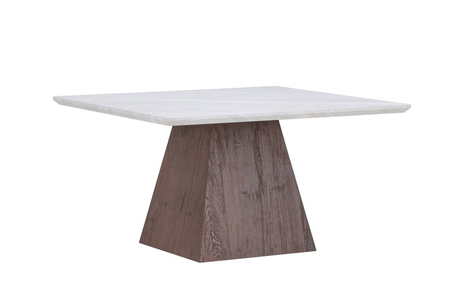 VENTURE DESIGN Cael Couchtisch 80x80x45 cm - MDF 3D Papier Mocca / Steinoptik