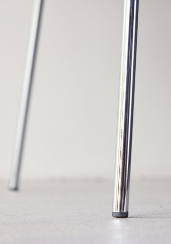 VENTURE DESIGN Chico spisebordsstol - hvid boucl og forkromet stl