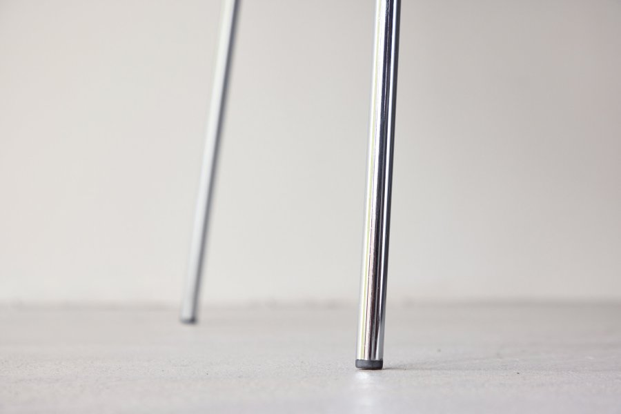 VENTURE DESIGN Chico spisebordsstol - hvid boucl og forkromet stl