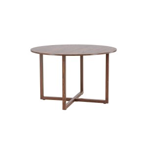 VENTURE DESIGN Durango spisebord, rund - MDF og st�l med valn�d 3D-papir (120x75)