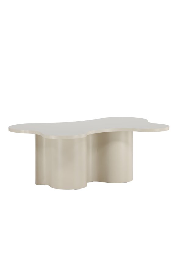 VENTURE DESIGN Flow sofabord 120x80x45 cm - MDF med beige PU-lak