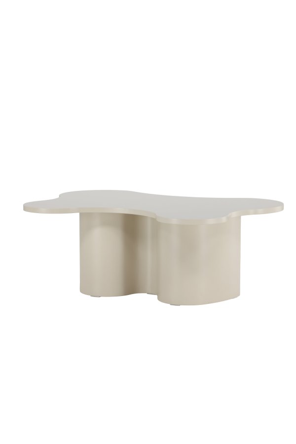 VENTURE DESIGN Flow sofabord 120x80x45 cm - MDF med beige PU-lak