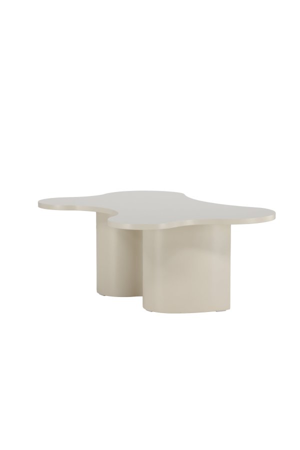 VENTURE DESIGN Flow sofabord 120x80x45 cm - MDF med beige PU-lak