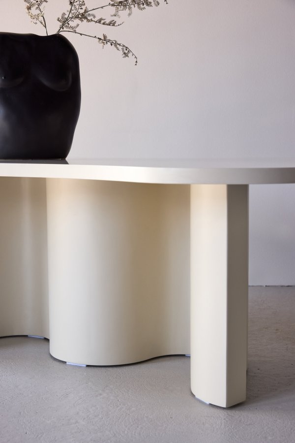 VENTURE DESIGN Flow sofabord 120x80x45 cm - MDF med beige PU-lak