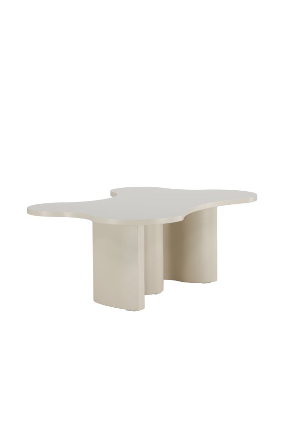 VENTURE DESIGN Flow sofabord 120x80x45 cm - MDF med beige PU-lak