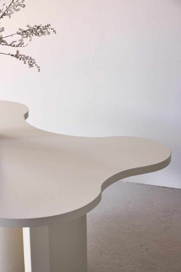 VENTURE DESIGN Flow sofabord 120x80x45 cm - MDF med beige PU-lak