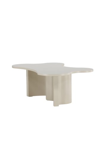 VENTURE DESIGN Flow sofabord 120x80x45 cm - MDF med beige PU-lak