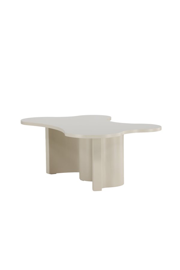 VENTURE DESIGN Flow sofabord 120x80x45 cm - MDF med beige PU-lak
