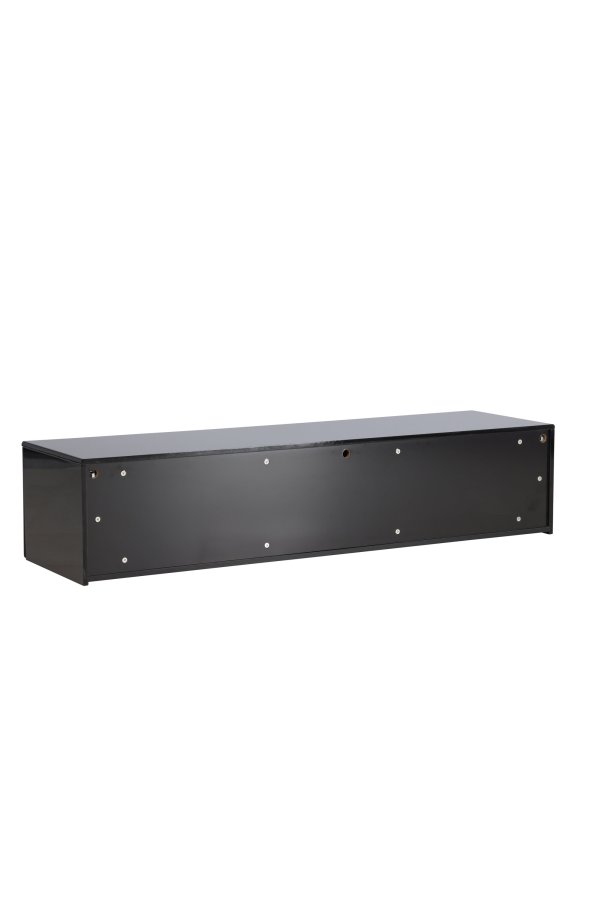 VENTURE DESIGN Fristad v�gh�ngt TV-bord , m. 2 skuffer - sort blank PU-lak MDF (160x45x35) 