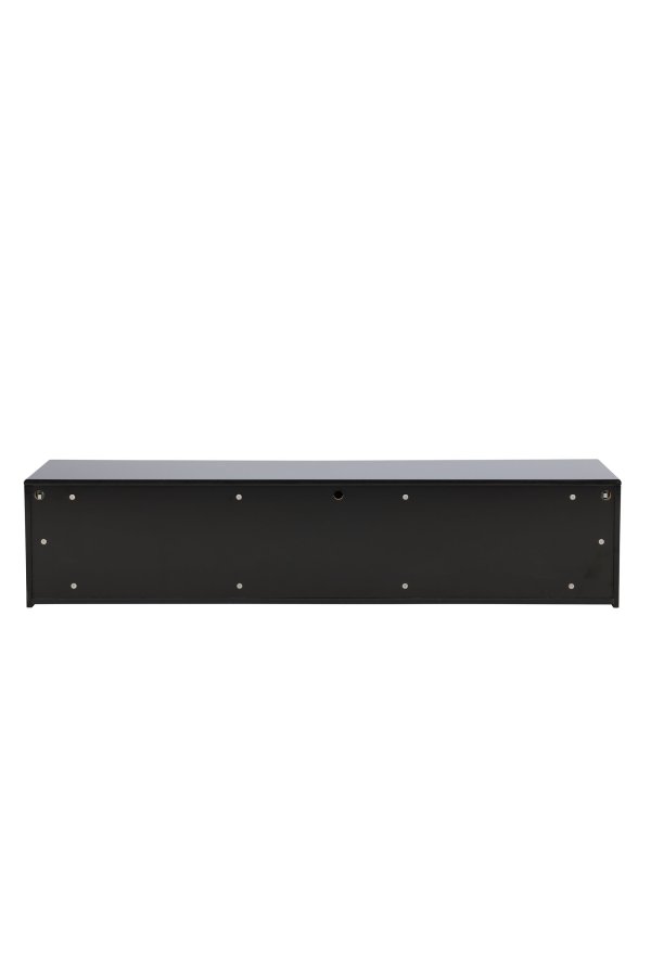 VENTURE DESIGN Fristad v�gh�ngt TV-bord , m. 2 skuffer - sort blank PU-lak MDF (160x45x35) 