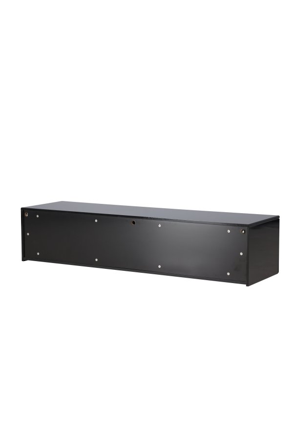 VENTURE DESIGN Fristad v�gh�ngt TV-bord , m. 2 skuffer - sort blank PU-lak MDF (160x45x35) 