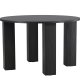 VENTURE DESIGN Juno rundt spisebord 120x75 cm - MDF med svart 3D-papir
